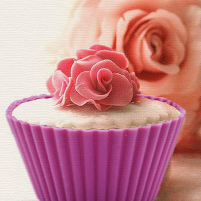 12/16pcs Waterproof Silicone Round Shape Muffin